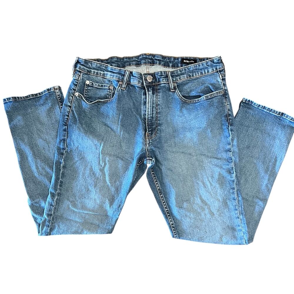 Bonobos Mens Medium Wash Straight Leg Slim Fit Blue Denim Jeans 38x32
